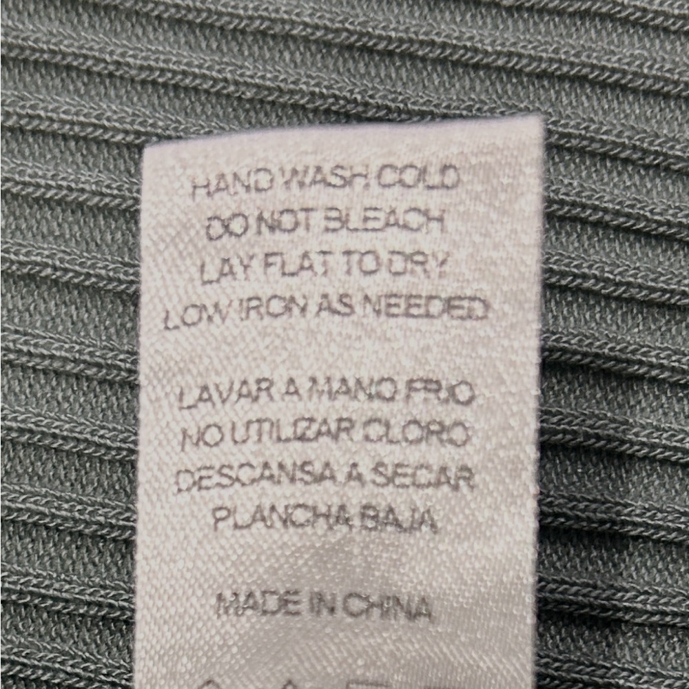 Open Front Ribbed Cardigan in Foam Green - Picture 7 of 7